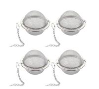 Boule À Thé, Boules À Thé Acier Inoxydable, Boule De Passoire À Thé, Boule À Thé Avec Chaîne, Filtre À Thé Boule, Passoire À Thé Avec Crochet À Chaîne, Filtre À Thé Avec Chaîne, Infuseur a The, 4pc