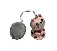 Boule à thé breloque Chaton rose