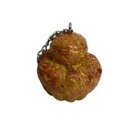 Boule à thé en inox avec breloque en forme de Brioche en résine
