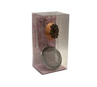 ENESCO Boule à thé en inox avec une breloque en forme de Donut ORANGE G