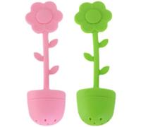 Boule à Thé Fleur en Silicone 2 Pièces, Infuseur Thé | Filtre à Thé Vrac, Accessoire pour Thé en Vrac, Usage Maison et Restaurants, Lot de 2 Couleur Aléatoire