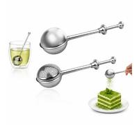 Boule à Thé Lot de 2, 304 Acier Inoxydable Infuseur Thé, Boule a TheBoule à Thé avec Manche Télescopique, Boule a The Infuseur pour Thé en Vrac, Épices, Sucre, Farine, Cacao