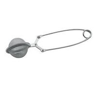 Fackelmann 49151 Pince à thé, pince à tisane, pince pour thé en vrac, boule à thé, infuseur à thé, infuseur de tisane, Acier inoxydable, Argenté, 15,5 x 4,3 cm