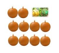 Boule Anti Mouche Boule De Piège À Mouches Suspendue, Attrape-Mouches À Fruits, Bouchettes collantes pour Les Plantes, 10pcs Boule de Mouches de Fruits,Multifonction pour Jardin