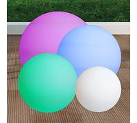 Boule avec lumière LED 16 couleurs 2 systèmes : solaire et batterie électrique rechargeable (60 _cm)