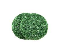 VEVOR Buis Topiaire Artificiel 508 mm Boule de Buis Artificiel Extérieur 2 Fausses Plantes PE 10 Feuilles Remplaçables 2 Lumières LED pour Décoration Intérieur Jardin Terrasse Balcon Entrée Mariage