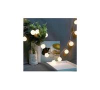 Boule de coton créative guirlande lumineuse 20 guirlandes fée en à led décor la maison - beige G