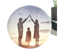 Boule de cristal avec lecteur vidéo - Haut-parleur numérique pour décoration de 6,9 cm - Lampes de souvenirs en cristal avec vidéo - Pour bureau, anniversaire, maison, table, Noël et sommeil