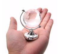 Boule de Cristal Globe du Monde 3D Terrestre Carte Ornement Bureau Sphère