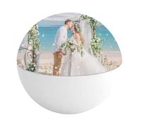Boule de cristal pour l'affichage de photos - Haut-parleur et décoration numérique 6,9 cm - Boule vidéo - Pour bureau, anniversaire, maison, table, famille, Noël et chambre à coucher