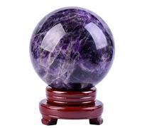 boule de cristal, Sphère de boule cristal d’améthyste rêve avec support - Décor chambre, guérison par, fournitures sorcellerie(3.1in(8cm))