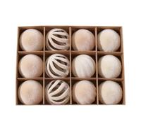Boule de Noël 12 pièces incassables et floquées | boules décoratives de Noël pour centres commerciaux, fêtes, sapin, couronne, linteau de porte,