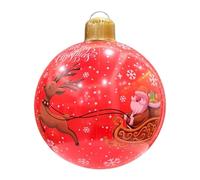 Boule de Noël - 60 cm - Grande décoration pour l'extérieur - Figurines gonflables en PVC imperméable - Boule de neige géante pour jardin, jardin, arbre et décoration de fête
