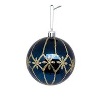 Boule de Noël Déco Poussière d'étoiles 8cm Bleu