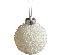 Boule De Noël En Plastique pour nacré 8cm pour décor De Sapin | Finition nacrée élégante matériau plastique léger pour suspension pour facile convient aux ambiances modernes classiques