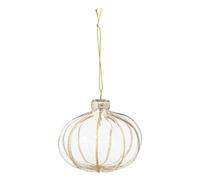 Boule de Noël en Verre Citrouille 8cm Transparent