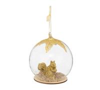 Boule de Noël en Verre Ecureuil 8cm Or
