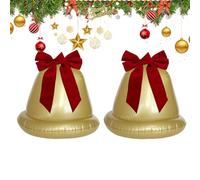 Boule de Noël gonflable géante - Boule hochet gonflable - 2 pièces - Décoration de Noël pour extérieur, salon, terrasse, jardin, fêtes d'hiver
