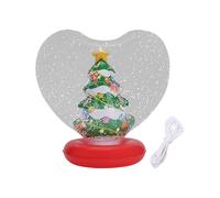 Boule de Noël gonflable géante - Décoration de Noël lumineuse en forme de cœur - Figurine à l'intérieur - Ballons décoratifs pour extérieur, jardin, terrasse, balcon, chemin, espace public, parc