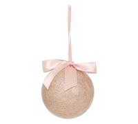 Boule de Noël Pailletée Nœud 9cm Rose