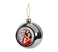 Boule de Noël Personnalisée Boule en Plastique Personnalisable avec Votre Propre Photo Image Boule de Noël 6cm Boule Incassable Suspendue pour Sapin Décoration Noël Cadeau Noël
