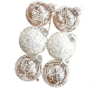Boule de Noël Transparente 8cm Décoration Plastique | Design transparent , plastique pour robuste, pour idéal pour sapin, fêtes et décorations intérieures