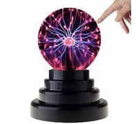 Boule de Plasma, Lampe de Boule de Plasma Magique de 3 Pouces Lampe de Boule de Plasma Sensible au Toucher pour les Décorations de Fêtes Prop Maison, Cadeau pour les Vacances et l'Anniversaire