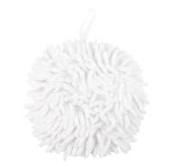 Boule de Serviette Suspendue 18x17x6,5cm Blanche mains | Chenille Douce et Moelleuse, Texture Délicate, Réutilisable, Légère, Adaptée aux Tout-Petits, Cuisines, Bureaux et Espaces