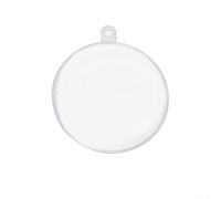 Boule décorative transparente à remplir - Boule de Noël en plastique transparent - Décoration de fête de mariage - 12 cm