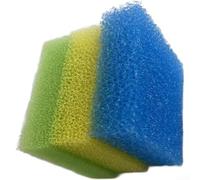 Boule d'épilation réutilisable pour machine à laver - Attrape-peluches écologique et nettoyant pour tissus pour vêtements, draps de lit et serviettes - Mousse de polyuréthane 6 x 6 x 2 cm (bleu)