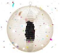 Boule disco 40 cm - Grande décoration de fête à suspendre