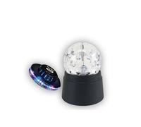Boule disco à Led avec rotateur intégré + Jeu de lumière OVNI SONO DJ LIGHT SOIREE FAMILLE