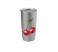Boule disco cerise Gobelet isotherme en acier inoxydable double paroi