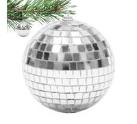 Boule disco de fête, décor de boule disco Aspect argenté, fonction | Barre Cubes de miroir à multiples facettes, conception de lanière pendante, réfléchissant brillant