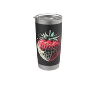 Boule disco fraise - Fruit années 80 90 pour les amateurs de fêtes Gobelet isotherme en acier inoxydable double paroi