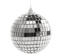 Boule Disco Miroir - Boule Disco argentée à Suspendre - Boule Miroir - Boule Disco - pour Sapin de Noël, Mariage, fête d'anniversaire, décoration avec Effet Lumineux
