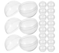 Boule en Plastique 100pcs Boule en Plastique pour remplir Boule de décoration Transparente Boule de noël Transparente Deux pièces-Kunststoff||38mm