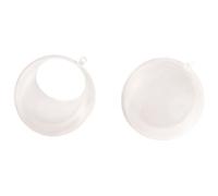 Boule En Plastique, En 2 Pces, 12cm Avec Découpe7,5cm, Cristal