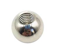 Boule filetée en acier inoxydable, écrou rond percé M6, diamètre 10/11/12/12,7-60 mm, demi-trou(10mm*m6[4pcs])