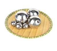Boule filetée en acier inoxydable, vis à tête sphérique M5, diamètre : 8 mm-50 mm, trou borgne semi-fileté(15mm*m5[4pcs])