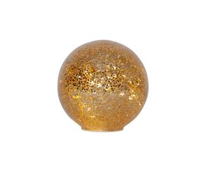 Boule lumineuse LED STAR FALL en verre et doré 2 avec étoiles intégrées
