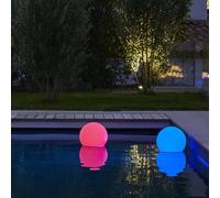 Boule lumineuse sans fil flottante LED multicolore dimmable BOBBY ∅30cm avec télécommande et socle à induction