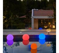 Boule lumineuse sans fil flottante LED multicolore dimmable BOBBY ∅40cm avec télécommande et socle à induction