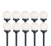 Boule lumineuse solaire 10 cm boule lumineuse solaire jardin LED décoration de jardin boule solaire pour extérieur petit, durée d'éclairage environ 6-8 heures, H 38 cm, lot de 10