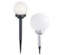 Boule lumineuse solaire boule de jardin boule solaire décoration de jardin LED solaire pour l'extérieur, avec piquet, durée d'éclairage environ 6-8 heures, blanc chaud, D 10/15 cm, lot de 2