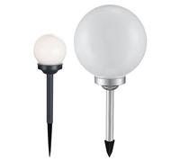 Boule lumineuse solaire boule de jardin boule solaire décoration de jardin LED solaire pour l'extérieur, avec piquet, durée d'éclairage environ 6-8 heures, blanc chaud, D 10/30 cm, lot de 2