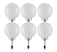 Boule lumineuse solaire boule de jardin lumière solaire LED décoration de jardin boule solaire pour extérieur 25 cm, durée d'éclairage environ 6-8 heures, H 65 cm, lot de 6