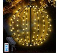 Boule lumineuse solaire extérieure - 120 LED - Diamètre 30 cm - Imperméable - 8 modes d'éclairage