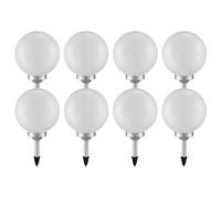 Boule lumineuse solaire jardin LED décoration de jardin boule solaire pour extérieur 20 cm Boule lumineuse solaire, durée d'éclairage environ 6-8 heures, H 62 cm, lot de 8