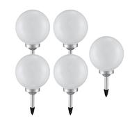 Boule lumineuse solaire jardin LED décoration de jardin boule solaire pour extérieur 20 cm boule lumineuse solaire, durée d'éclairage environ 6-8 heures, H 62 cm, lot de 5